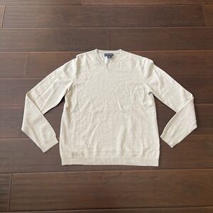 Banana Republic Women's Beige Extra Fine Italian Merino Wool Sweater, Sz Large